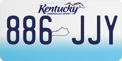 KY license plate 886JJY