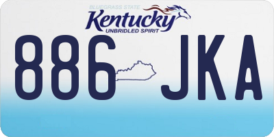 KY license plate 886JKA