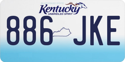 KY license plate 886JKE