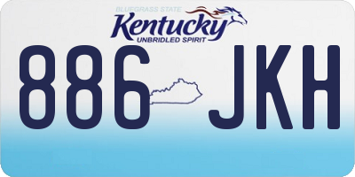 KY license plate 886JKH