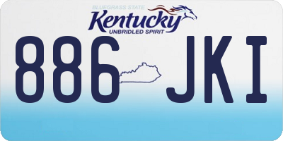 KY license plate 886JKI