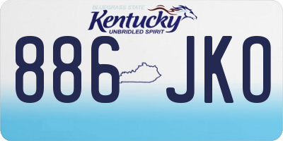 KY license plate 886JKO