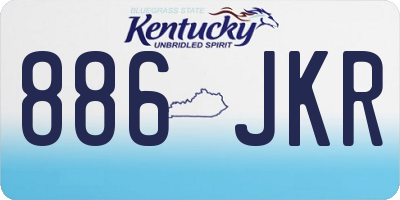 KY license plate 886JKR