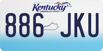 KY license plate 886JKU