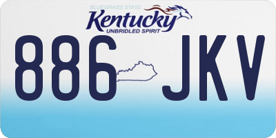 KY license plate 886JKV