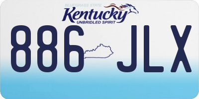 KY license plate 886JLX