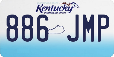KY license plate 886JMP