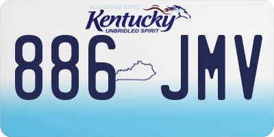 KY license plate 886JMV