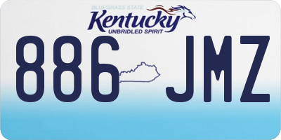 KY license plate 886JMZ