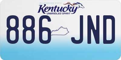 KY license plate 886JND