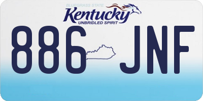KY license plate 886JNF