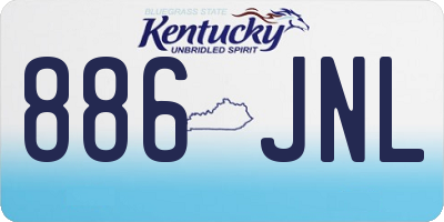 KY license plate 886JNL