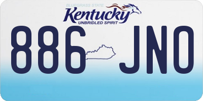 KY license plate 886JNO