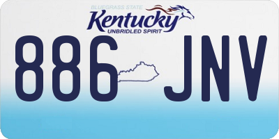 KY license plate 886JNV