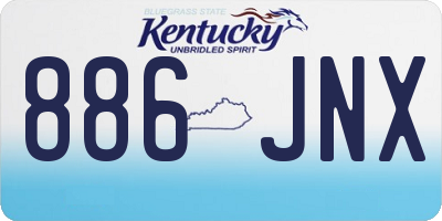 KY license plate 886JNX