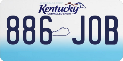 KY license plate 886JOB