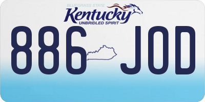 KY license plate 886JOD