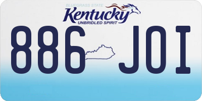 KY license plate 886JOI