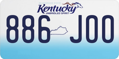 KY license plate 886JOO