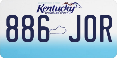 KY license plate 886JOR