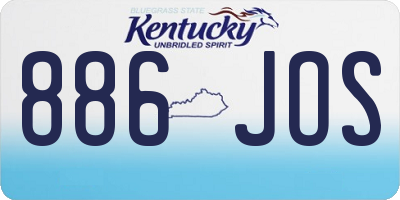KY license plate 886JOS