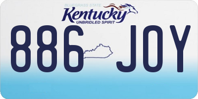 KY license plate 886JOY