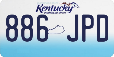 KY license plate 886JPD