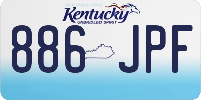 KY license plate 886JPF