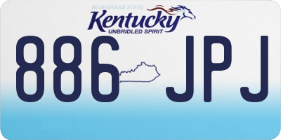 KY license plate 886JPJ