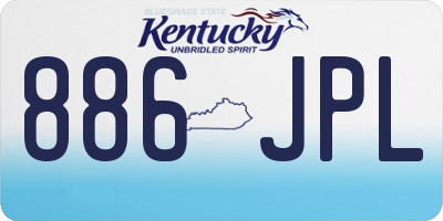 KY license plate 886JPL