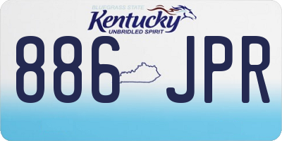 KY license plate 886JPR