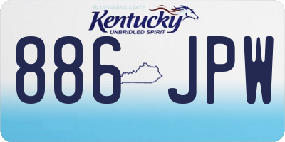 KY license plate 886JPW