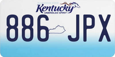 KY license plate 886JPX