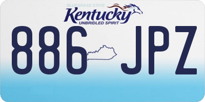 KY license plate 886JPZ