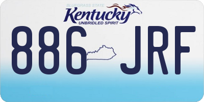 KY license plate 886JRF