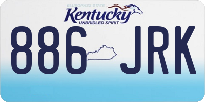 KY license plate 886JRK