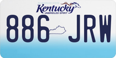 KY license plate 886JRW