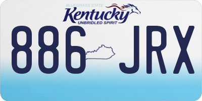 KY license plate 886JRX