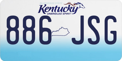 KY license plate 886JSG