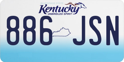 KY license plate 886JSN