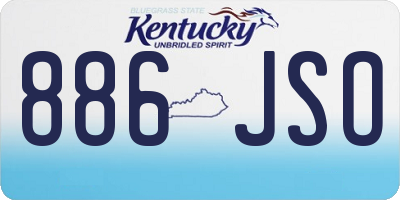 KY license plate 886JSO