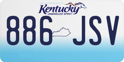 KY license plate 886JSV