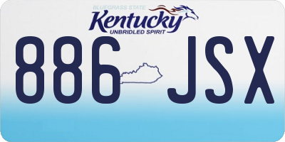 KY license plate 886JSX