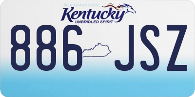 KY license plate 886JSZ
