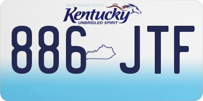 KY license plate 886JTF