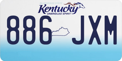 KY license plate 886JXM