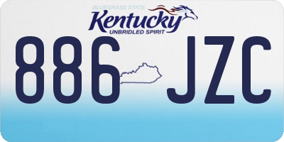 KY license plate 886JZC