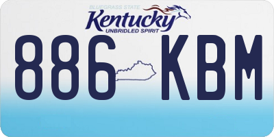 KY license plate 886KBM