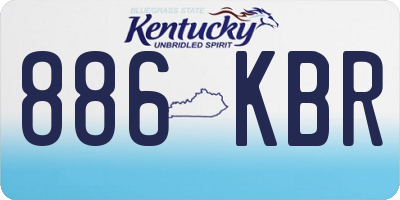 KY license plate 886KBR