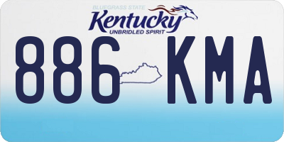 KY license plate 886KMA